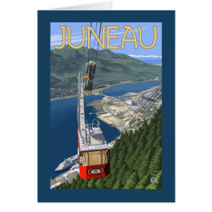 Tram over Juneau, Alaska Vintage Travel Poster
