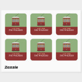 TRAM (ROOD) VIERKANTE STICKER (Vel)