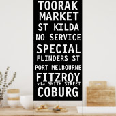 TRAM SCROLL MELBOURNE VINTAGE POSTER (Keuken)