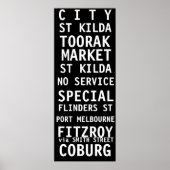 TRAM SCROLL MELBOURNE VINTAGE POSTER (Voorkant)