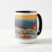 Tram tankstation Palm Springs Californië Mok (Voorkant rechts)