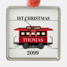 Tram Trolley Streetcar 1e Kerstkerkeepomwille Metalen Ornament
