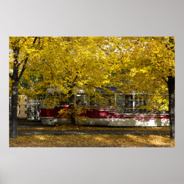 Tram van Praag in de herfst Splendor Poster