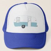  tramaanhangwagen met Retro-Camper — reistijd voor Trucker Pet (Voorkant)