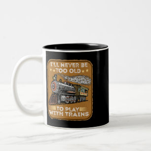 trambestuurder tramtram tramtrein tramrail tweekleurige koffiemok