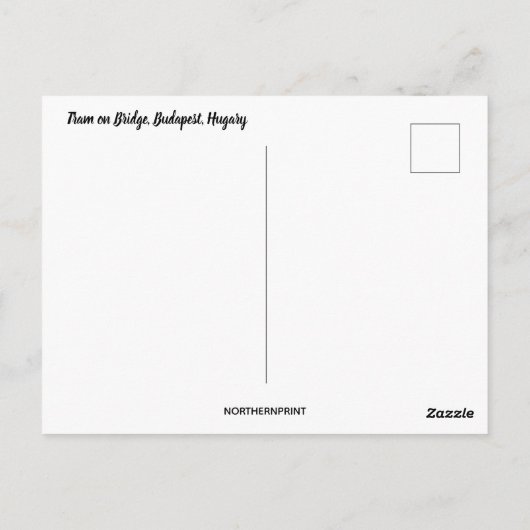 Trambrug op Boedapest Hongarije Briefkaart (Achterkant)