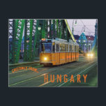 Trambrug op Boedapest Hongarije Briefkaart<br><div class="desc">In Boedapest, de hoofdstad van Hongarije, maakt het tramnetwerk van Boedapest deel uit van een systeem van openbaar vervoer. De tramlijnen dienen als de tweede belangrijkste ruggengraat van het transitsysteem (na het busnetwerk), die jaarlijks bijna 100 miljoen meer passagiers vervoeren dan de metro van Boedapest, het snelle transitsysteem van Boedapest....</div>
