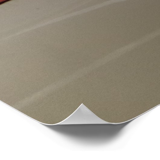 Tramhalte op herfstdag poster (Hoek)