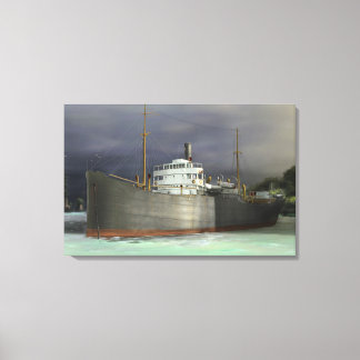 Tramp Steamer Nautical and Maritime Art Canvas Afdruk