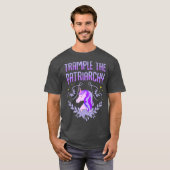 Trample the Patriarchy T Unicorn Lovers Feminist T-shirt (Voorkant volledig)