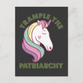 Trample the Patriarchy Unicorn Feminist Briefkaart (Voorkant)