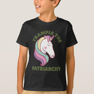 Trample the Patriarchy Unicorn Feminist T-shirt