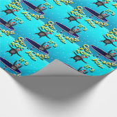 trampodische zwitserse kerstmis cadeaupapier (Hoek)