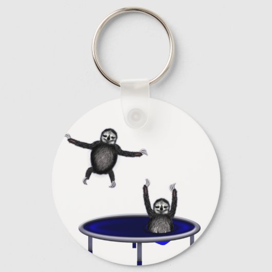 trampolijdende slokdommen sleutelhanger (Voorkant)