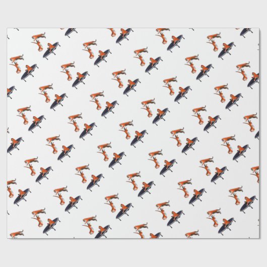 trampolijtijger cadeaupapier (Vlak)