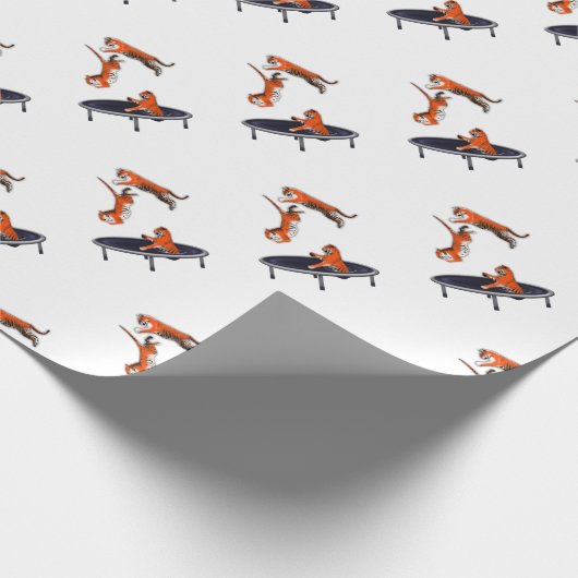 trampolijtijger cadeaupapier (Hoek)