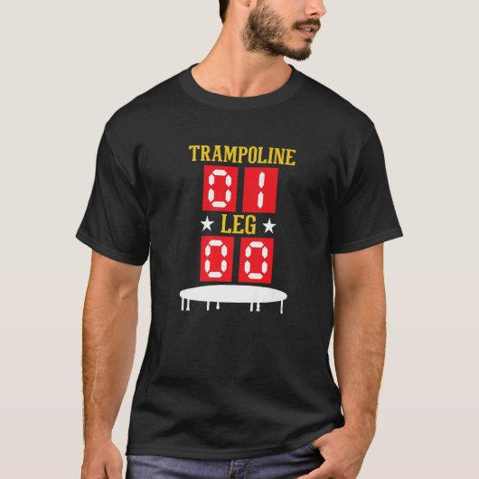 Trampoline 1 been Zero gebroken been Trampoline Ju T-shirt (Voorkant)