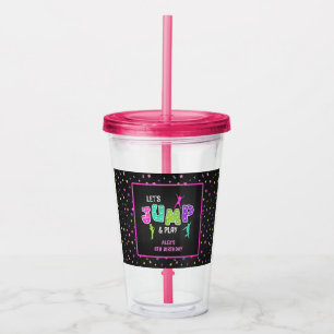 Trampoline Birthday 16oz Tumbler - Girl Acryl Drinkbeker