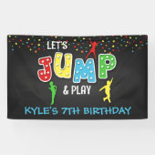 Trampoline Birthday Banner - Boy (Horizontaal)