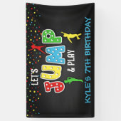 Trampoline Birthday Banner - Boy (Verticaal)