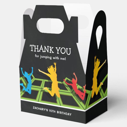Trampoline Birthday Dank je wel voor de doos Bedankdoosjes (Geopend)