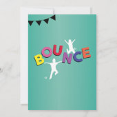 Trampoline Birthday Invitation Jump Bounce Kaart (Achterkant)