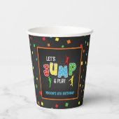 Trampoline Birthday Paper Cup - Boy Papieren Bekers (Achterkant)