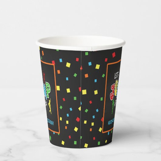 Trampoline Birthday Paper Cup - Boy Papieren Bekers (Rechts)