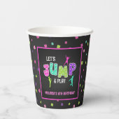 Trampoline Birthday Paper Cup - Girl Papieren Bekers (Achterkant)