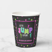 Trampoline Birthday Paper Cup - Girl Papieren Bekers (Voorkant)