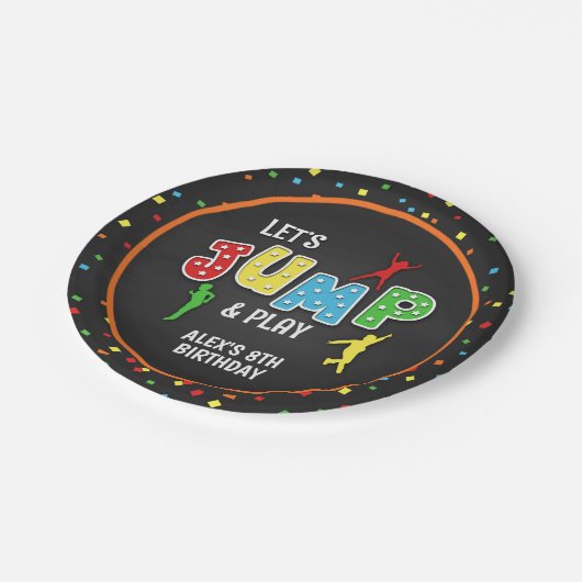 Trampoline Birthday Party Bord - Boy (Gekanteld)