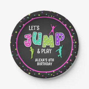 Trampoline Birthday Party Bord - Girl