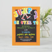 Trampoline Birthday Party for boy or girl Kaart (Staand voorkant)