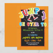 Trampoline Birthday Party for boy or girl Kaart (Voorkant / Achterkant)