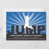 Trampoline Birthday Party Invitation for a Boy Kaart (Voorkant)