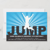 Trampoline Birthday Party Invitation for a Boy Kaart (Voorkant)