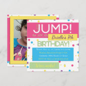 Trampoline Birthday Party Invitation for Tweens Kaart (Voorkant / Achterkant)