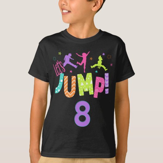 Trampoline Bounce Birthday Outfit Party e T-shirt (Voorkant)