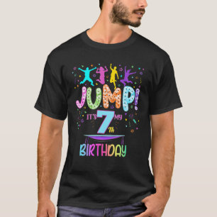 Trampoline Bounce Birthday Party Girl Jumping Matc T-shirt