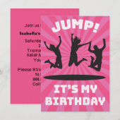 Trampoline Bounce House Birthday Party van meisjes Kaart (Voorkant / Achterkant)