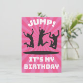Trampoline Bounce House Birthday Party van meisjes Kaart (Staand voorkant)