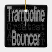 Trampoline Bouncer Extraordinaire Keramisch Ornament (Achterkant)