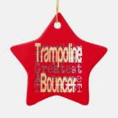 Trampoline Bouncer Extraordinaire Keramisch Ornament (Voorkant)
