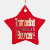 Trampoline Bouncer Extraordinaire Keramisch Ornament (Achterkant)