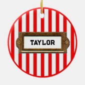 Trampoline Christmas Collectible Keramisch Ornament (Achterkant)