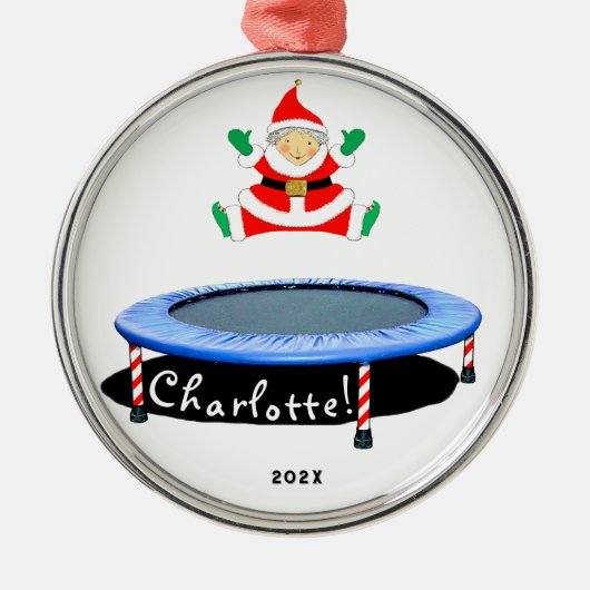 Trampoline Christmas Keepsake 2025 Metalen Ornament (Voorkant)