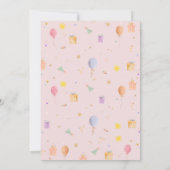 Trampoline eenhoorn verjaardag Laten we stuiteren Kaart (Achterkant)