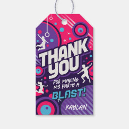 Trampoline Feest Favorieten Bedankt Label Cadeaulabel