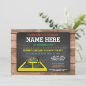 Trampoline Foam Pit Jump Party Verjaardag Plezier Kaart (Staand voorkant)