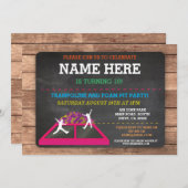 Trampoline Foam Pit Jump Party Verjaardag Plezier  Kaart (Voorkant / Achterkant)